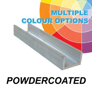 70 x 20 x 1mm U Channel 5.95M Anodized Black