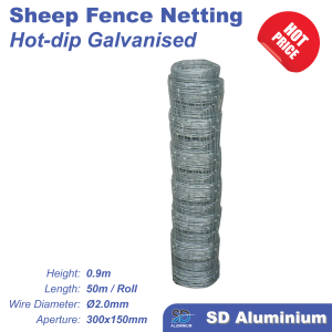Sheep Fencing — Heavy Duty 50(W)m x 0.9(H)m