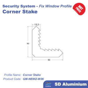 Security Window Corner Stake