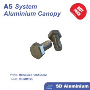 M8x25 Plain Stainless Steel Hex Bolt