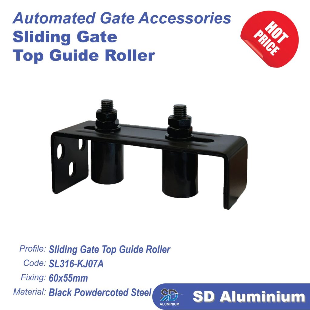 Gate Guide Sliding Gate Top Guide Roller with Fixing Bracket - SD ALUMINIUM