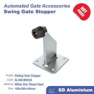 Sliding Gate Bolt-down End Stopper - 100x100x146mm
