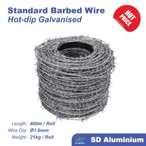 Standard Barbed Wire Dia 1.6mm 400M (W)