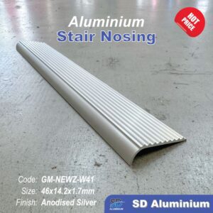 Aluminium Stair Nosing Angle Trim 46x14.2x1.7mm 3M