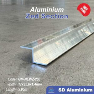 Aluminium 35.6 x 17 x 1.4mm Z Section 5.97M