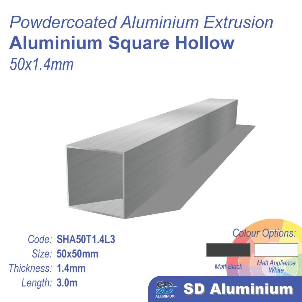 Powder Coating Hollow Square Aluminium Profile 50X50 For Guardrail - View #8