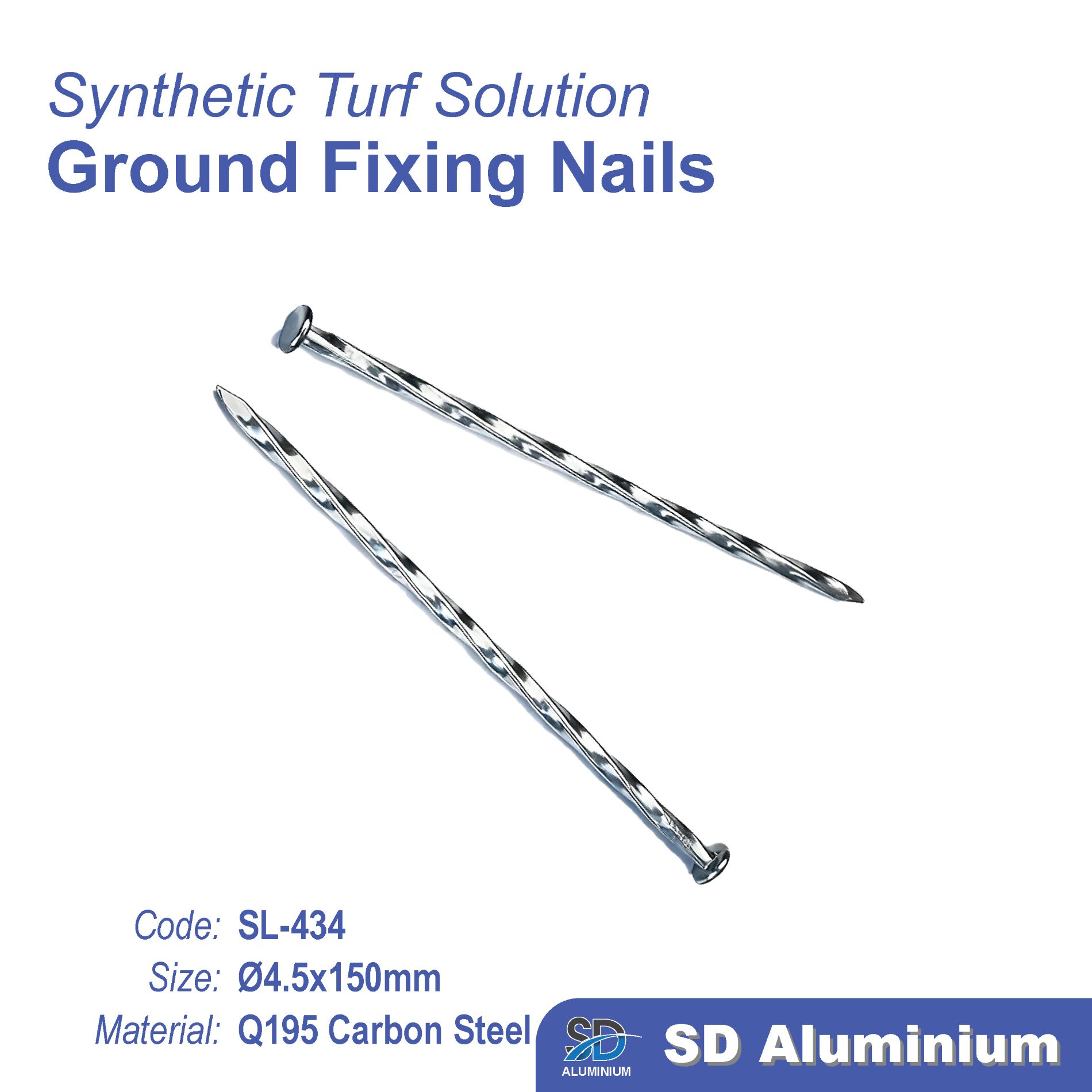 Ground Fixing Nails Ø4.5 x 150mm Q195 Carbon Steel