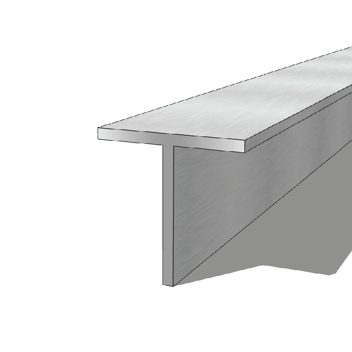 Aluminium 40 x 40 x 3mm T Bar 5.95M
