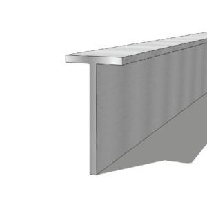 Aluminium 50 x 100 x 6mm T Bar 5.95M