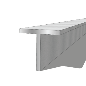 Aluminium 63.5 x 63.5 x 6.35mm T Bar 5.95M