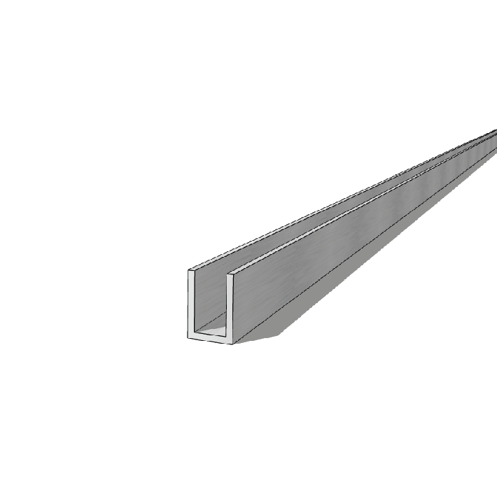 Aluminium 10.3 x 15 x 1.5mm U Channel 5.95M