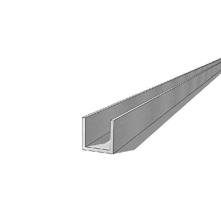 Aluminium 16 x 16 x 1.6mm U Channel 5.95M
