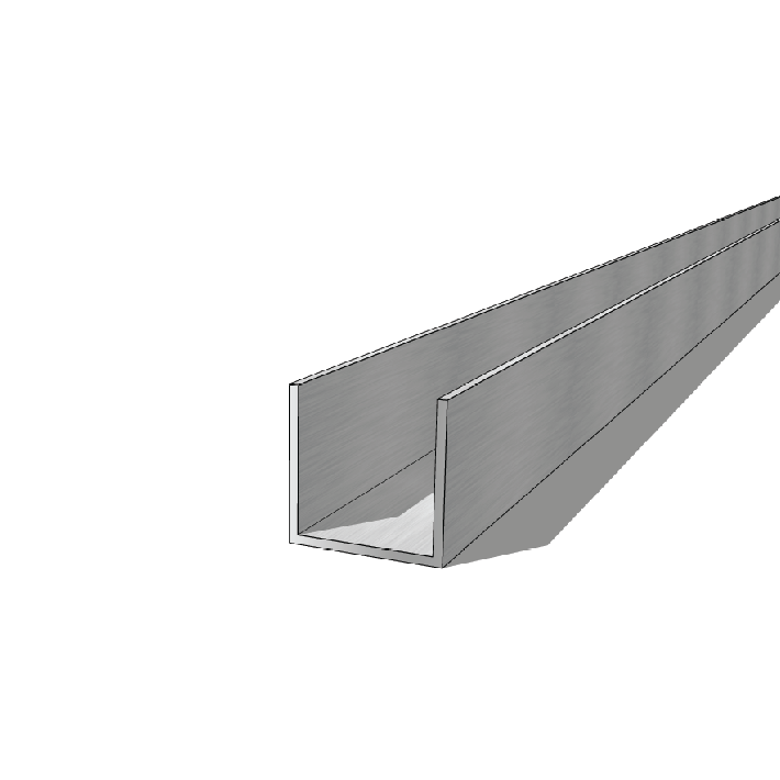 Aluminium 25 x 25 x 1.5mm U Channel 5.95M