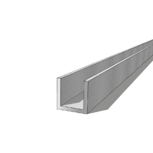 Aluminium 25 x 25 x 3mm U Channel 5.95M