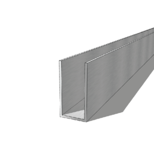Aluminium 25 x 50 x 2mm U Channel 5.95M