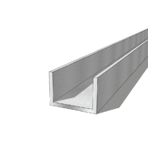 Aluminium 50 x 35 x 4mm U Channel 5.95M