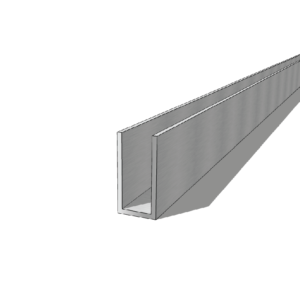 Aluminium 25 x 50 x 3mm U Channel Special Die 5.95M