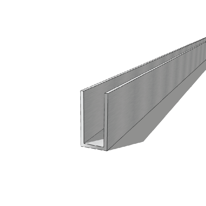 Aluminium 25 x 50 x 3mm U Channel Special Die 5.95M
