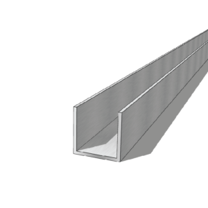 Aluminium 36 x 36 x 2.5mm U Channel 5.95M