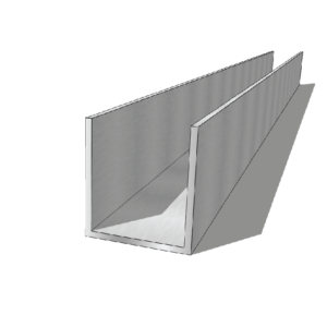 Aluminium 58 x 65 x 3.5mm U Channel 2.98M