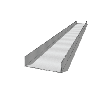 Aluminium 70 x 20 x 1mm U Channel 5.95M Anodized Black