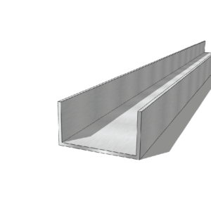 Aluminium 75 x 40 x 3mm U Channel 5.95M