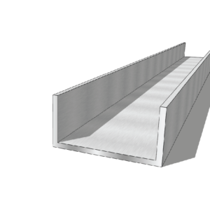 Aluminium 100 x 50 x 5mm U Channel 5.95M