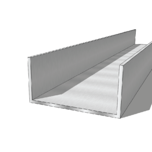 Aluminium 150 x 75 x 5mm U Channel 5.95M